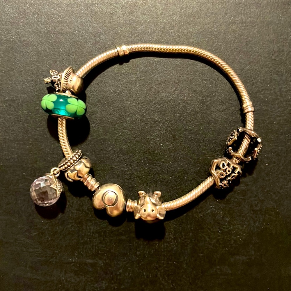 PANDORA BRACELET WITH CHARMS. Excellent condition